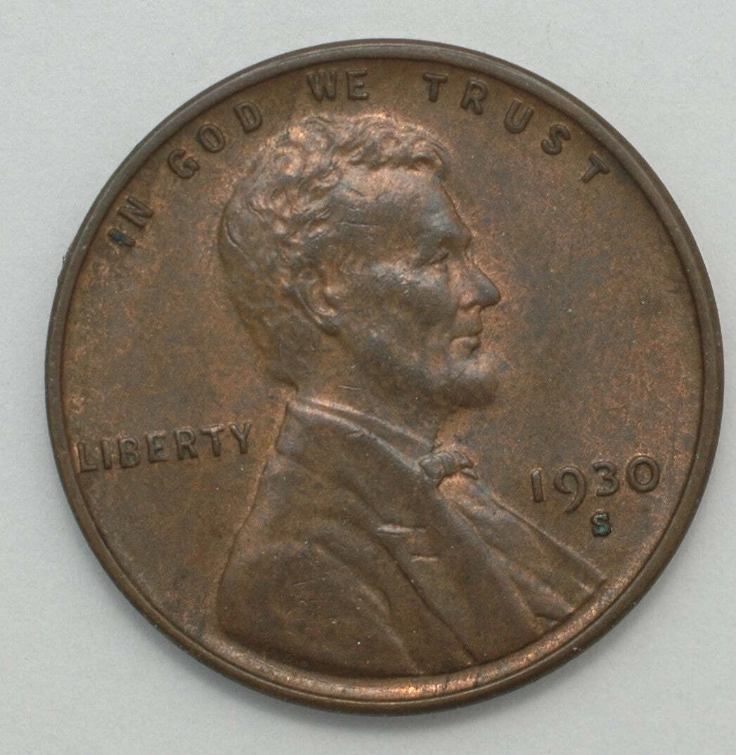 1930-S wheat penny normal mint mark versus 1930-S/S FS-501 repunched mintmark side-by-side comparison